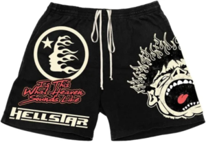 hellstar logo vintage shorts