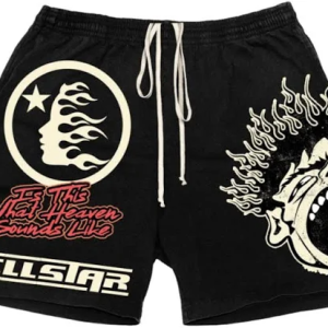 hellstar logo vintage shorts