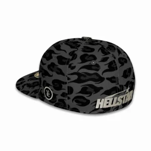 Black Hellstar Fitted Cheetah Print Hat