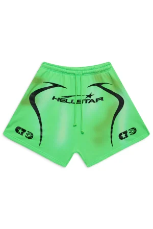 Green Hellstar Warm Up Shorts