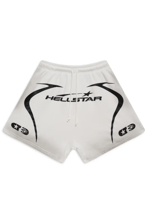 White Hellstar Warm Up Shorts