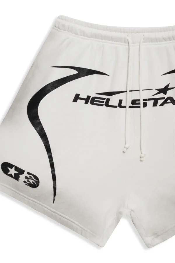 White Hellstar Warm Up Shorts