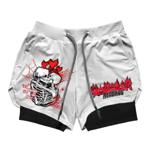 Hellstar Graphic Gym Shorts White