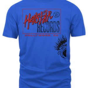 hellstar records shirt blue