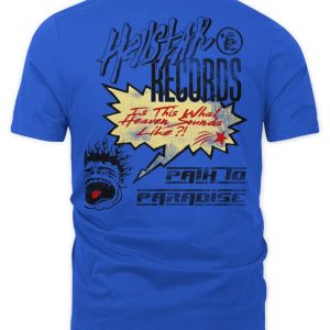 hellstar records shirt blue