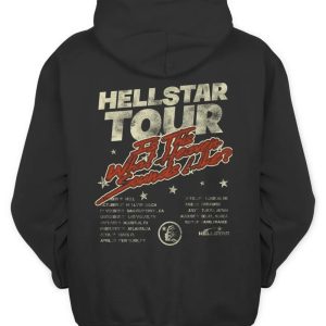 Buy Hellstar Tour Hoodie Black