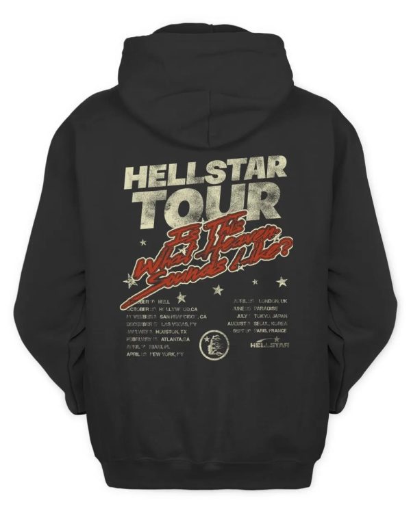 Buy Hellstar Tour Hoodie Black