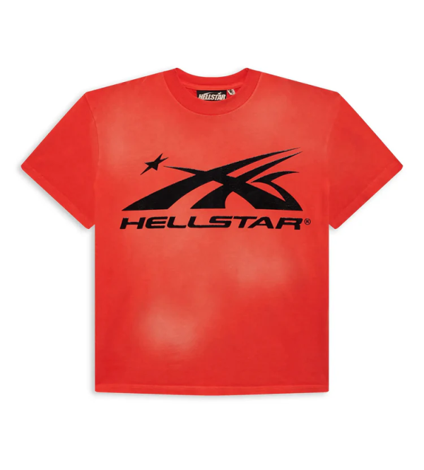 Hellstar Sport Logo Gel Tee Red