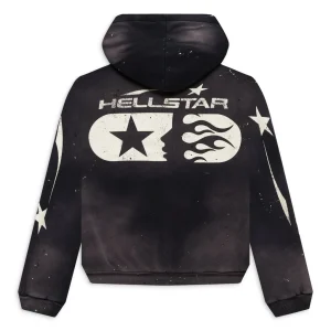 Hellstar Studios Zip Up Hoodie Black