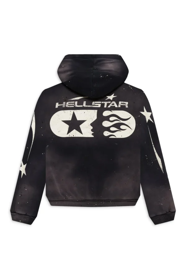 Hellstar Studios Zip Up Hoodie Black